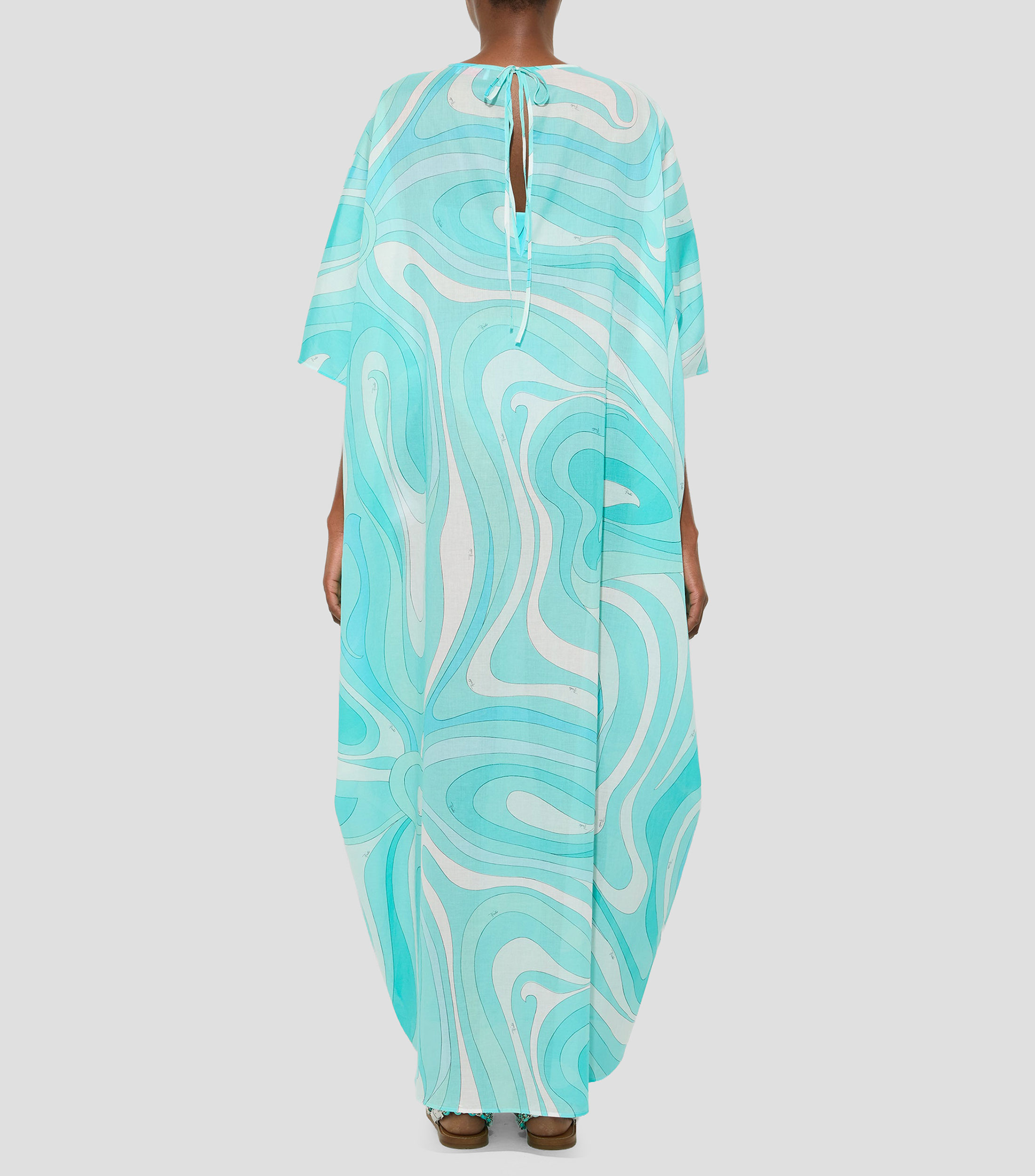 Kaftan estampado con manga corta Mujer